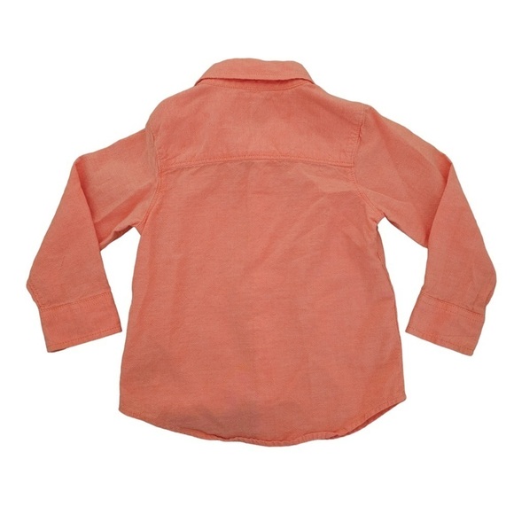 Bundle Old Navy button down collared shirt yellow green peach 3T bundle cotton - Picture 8 of 9